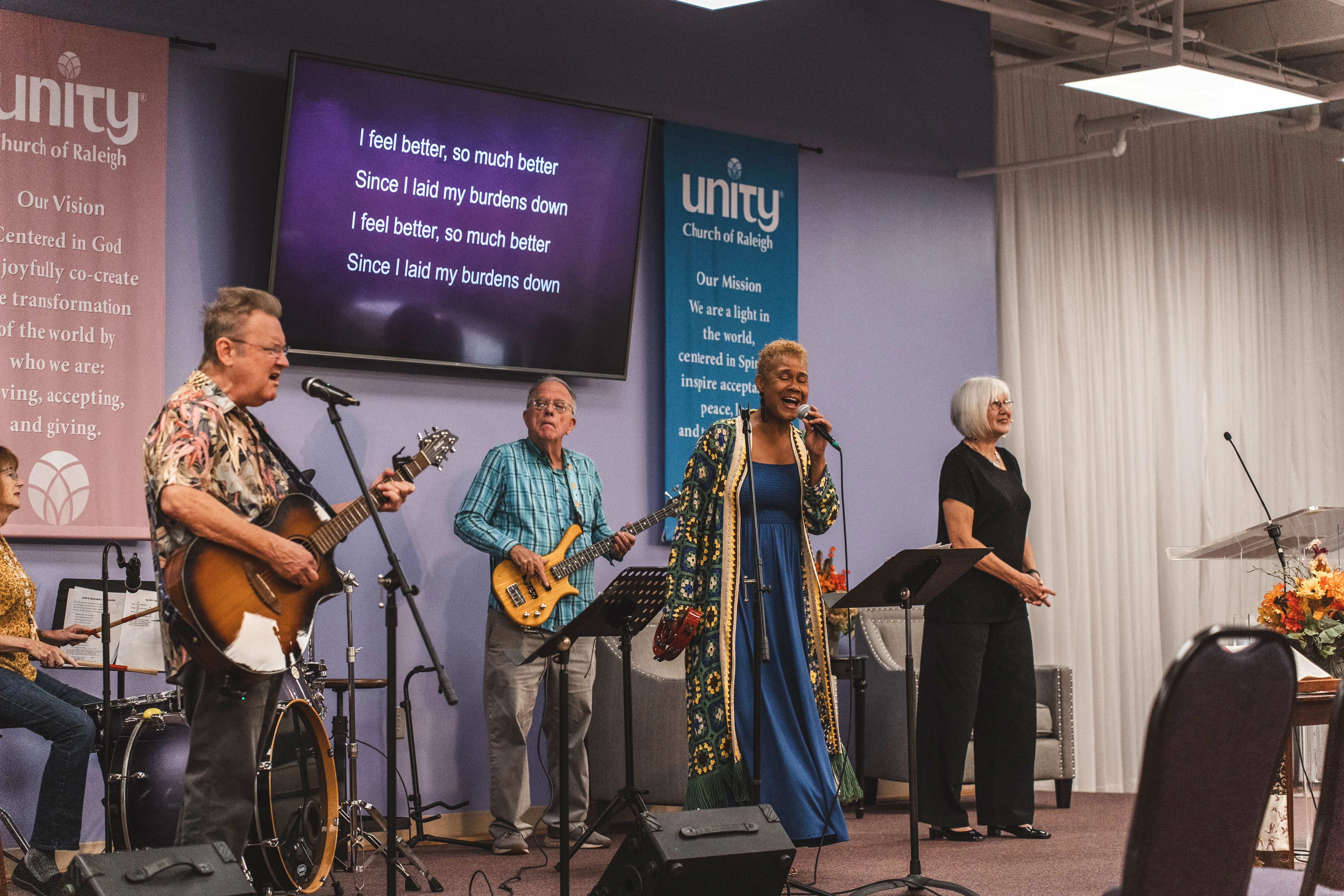 Sunday service at Unity Church of Raleigh