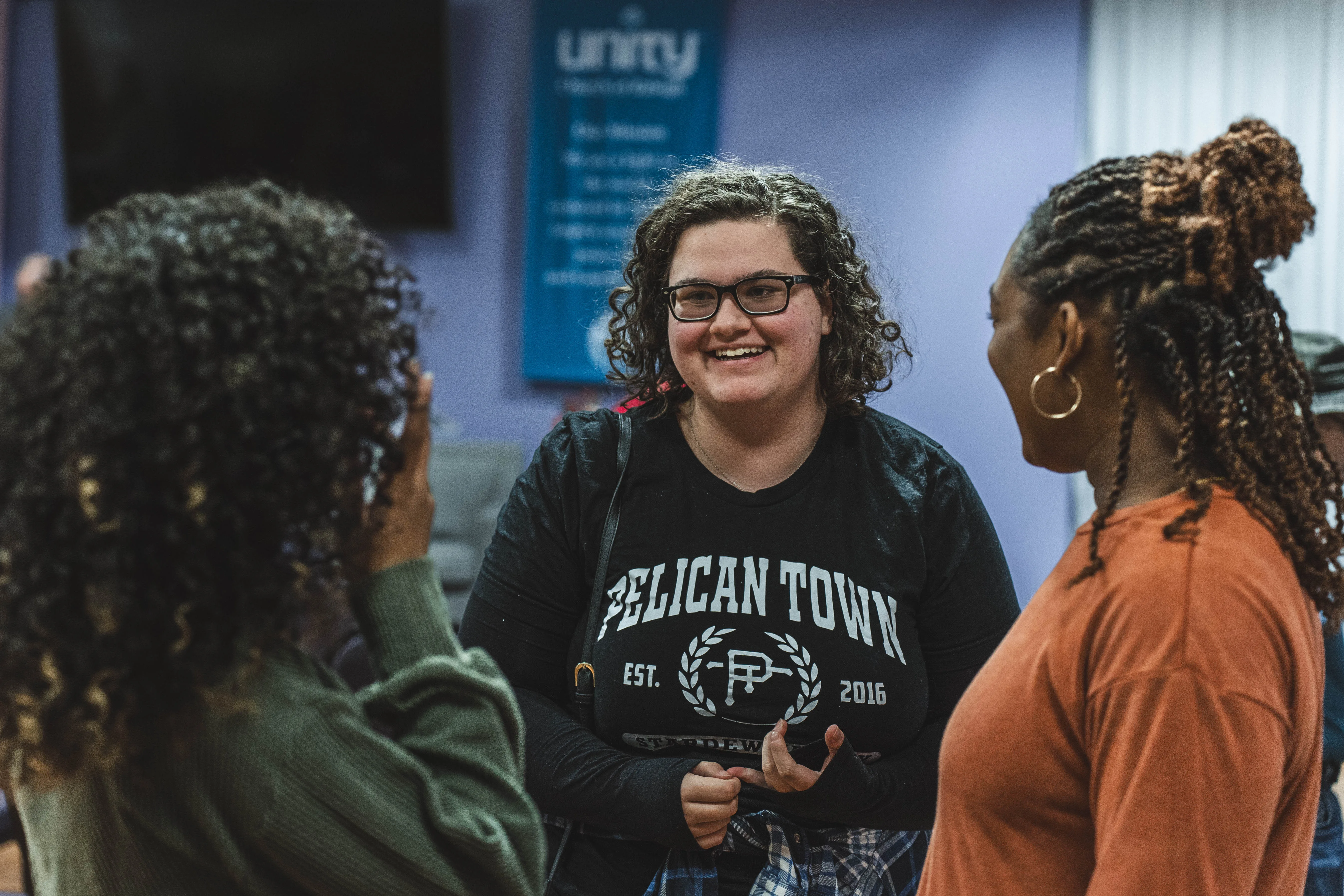 Unity Church of Raleigh community members in conversation